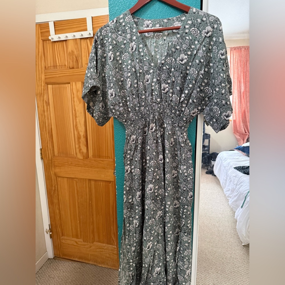 Floral Green Dress